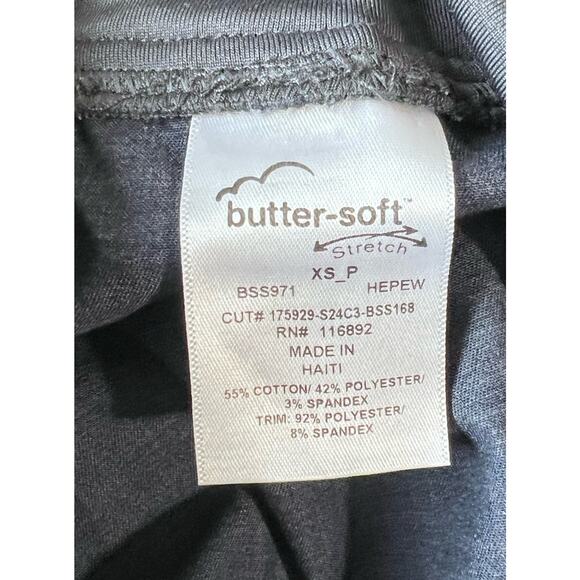 Butter Soft Womens Modest Length Scrub Skirt Yoga Waist Denim Blue Size XS - Picture 5 of 5